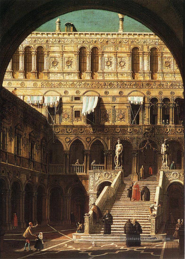 Scala dei giganti 1765 Canaletto Peintures à l'huile